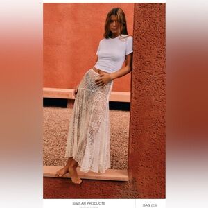 Zara Asymmetric Lace Skirt